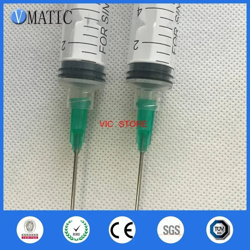 Precision Dispensing Kit 10mL ▶ 18Gx25mm Luer Tips ▏6PCS+Cap Set  ≤0.05μL Residual