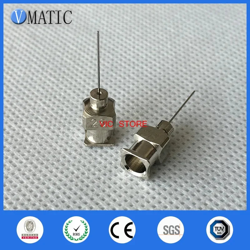 Free Ship 1/2'' Tip Length 28G All Metal Blunt Stainless Steel 12 Pcs Glue Fluid Liquid Dispensing Syringe Needle 1/2 Inch