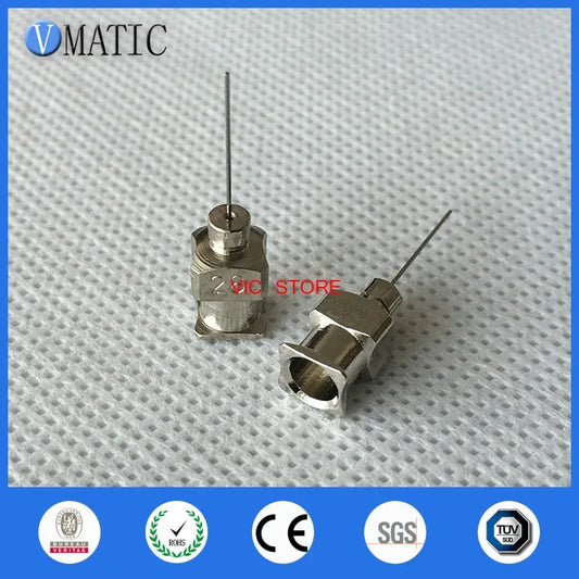 Free Ship 1/2'' Tip Length 28G All Metal Blunt Stainless Steel 12 Pcs Glue Fluid Liquid Dispensing Syringe Needle 1/2 Inch