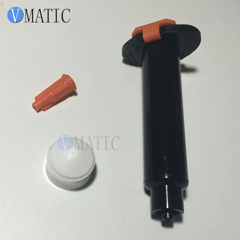 Free Shipping 10cc/ 10ml Black Luer Lock UV Syringe Barrel Set With Orange Cap/ Stopper, Piston &  End Cover