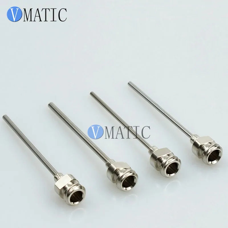 Free Shipping 38mm (1.5") Stainless Steel Dispensing Tip External Thread, Dual Threaded Base 1-1/2 Inch Tube Length
