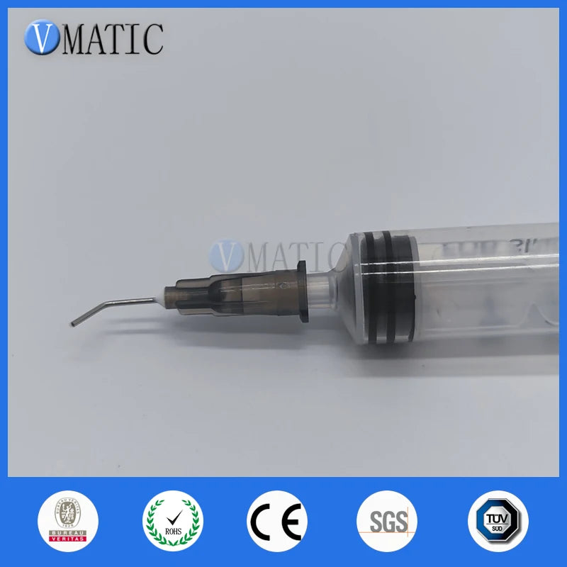 Free Shipping Non Sterilized 100Pcs 22G 45 Bent Degree 0.5'' Adhesive Dispenser Needle Tip 1/2 Inch