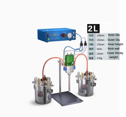VC-3636Z Anti-Drip Dispensing Kit with Glue Pressure Tank, Semi-Auto Precision Control for Micro Adjustable Fluid Dispensing