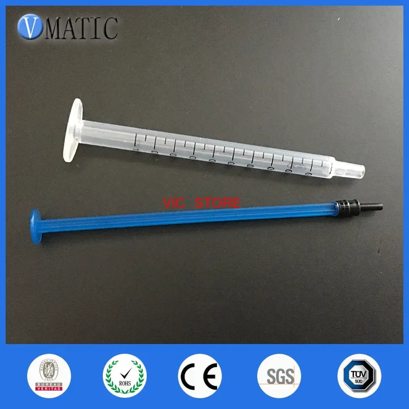 Free Shipping 50pcs Dispensing Plastic Liquid Dispenser Syringe 1ml Industrial Plastic Manual Syringe 1cc
