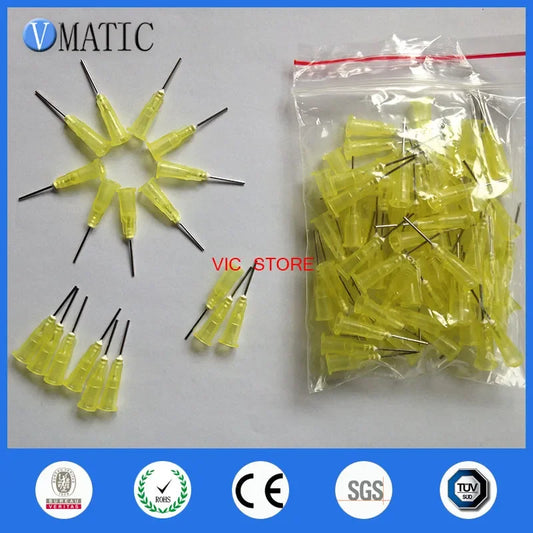 Free Shipping 100Pcs High Quality 0.5'' 20G Precision Adhesive Plastic Blunt Dispensing Glue Needle / Blunt Tip 1/2 Inch