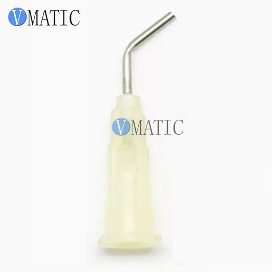 Free Shipping 100Pcs 19G 45 Bent Degree 0.5'' Pre-Bent Dispenser Needle Tip 1/2 Inch
