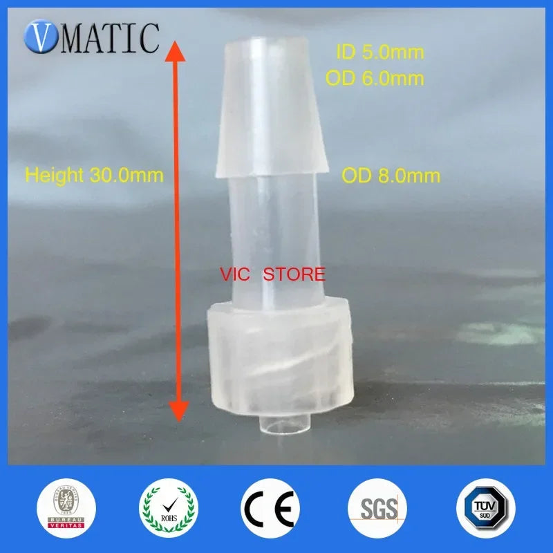High Quality 100Pcs/Lot 1/4 Inch Barb Male Luer Tapered Syringe Fitting (Polyprop) Luer Lock Tapered Connector