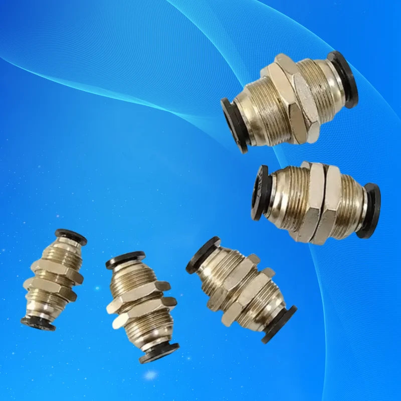 ‌M4-M12 Threaded Pneumatic Fittings Kit | Stainless Steel Tube-to-Tube Connectors for Industrial Air Systems