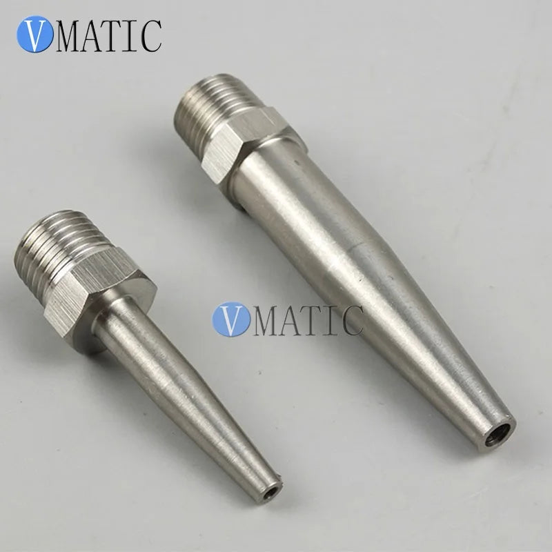 Free Shipping Stainless Steel Long Pointed Straight Jet Pressure Washer Nozzle Tip - External Thread Fast Fitting Adapter