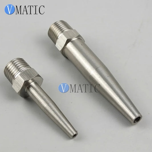 Free Shipping Stainless Steel Long Pointed Straight Jet Pressure Washer Nozzle Tip - External Thread Fast Fitting Adapter