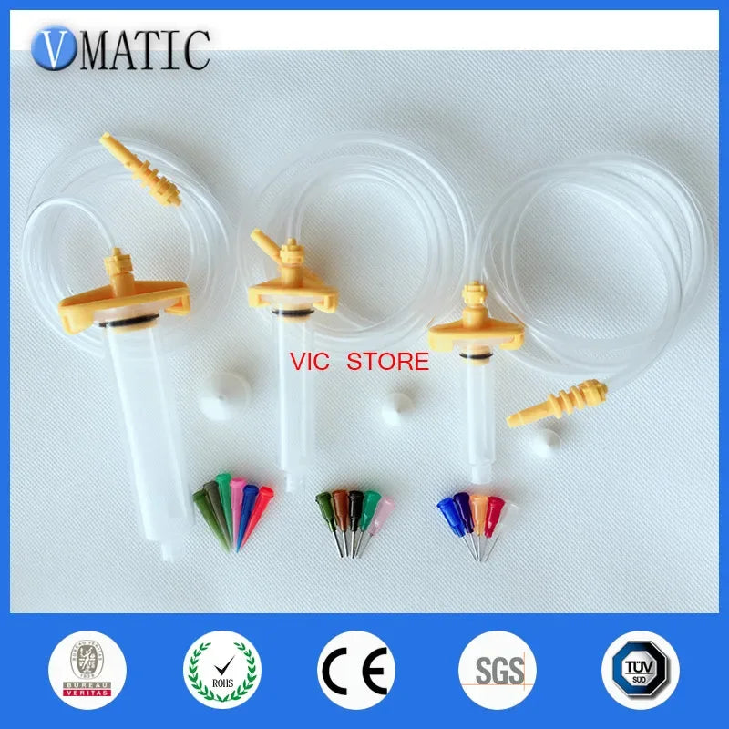Free Shipping Trade Assurance Liquid Dispenser Solder Paste Adhesive Glue Dispensing Pneumatic Syringe With Adapter & Needles