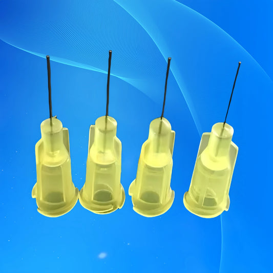 Free Shipping Non Sterilized 100Pcs 32G 0.5'' Yellow Color Dispensing Gun Needle Tip 1/2 Inch