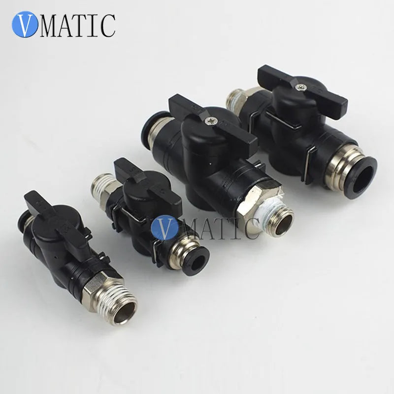 Free Shipping Plastic Manual Shut-off Valve with Male Thread & Quick Connect (1/4" NPT) for Air Hose / Pneumatic Fast Fitting