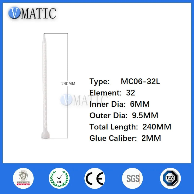 Free Shipping High Precision Dispensing Mixing Tube Plastic Static Mixer MC06-24L & MC06-32L