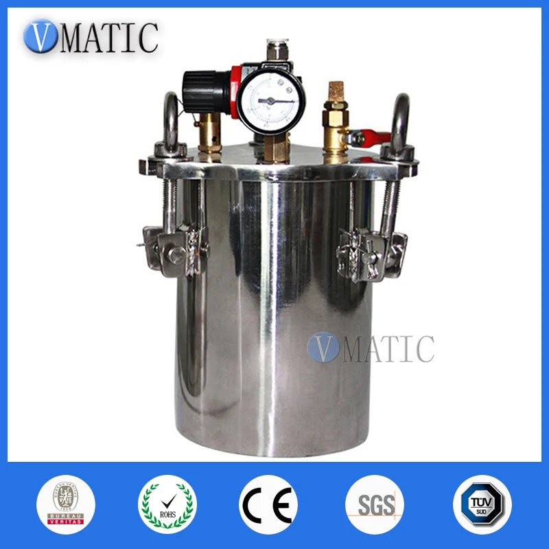High Quality Pneumatic Tank Stainless Steel Pressure Barrel 5L For Liquid Glue Doming Machine Applicator