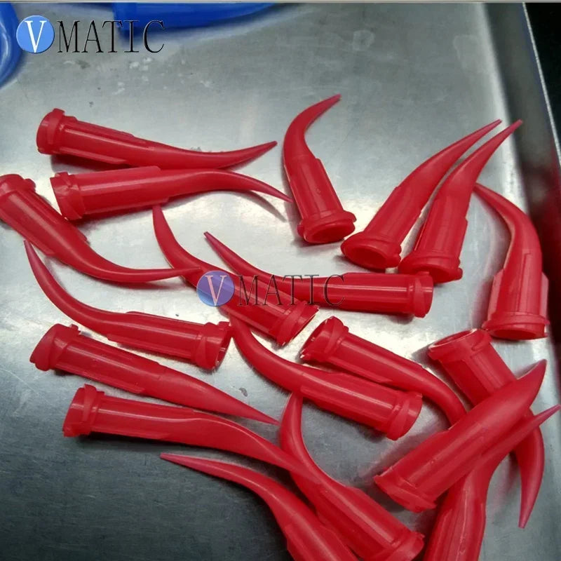 25G TT All-Plastic Angled Dispensing Needle - Slanted Tip Bendable Needle for Dispensing Machine, Glue Application