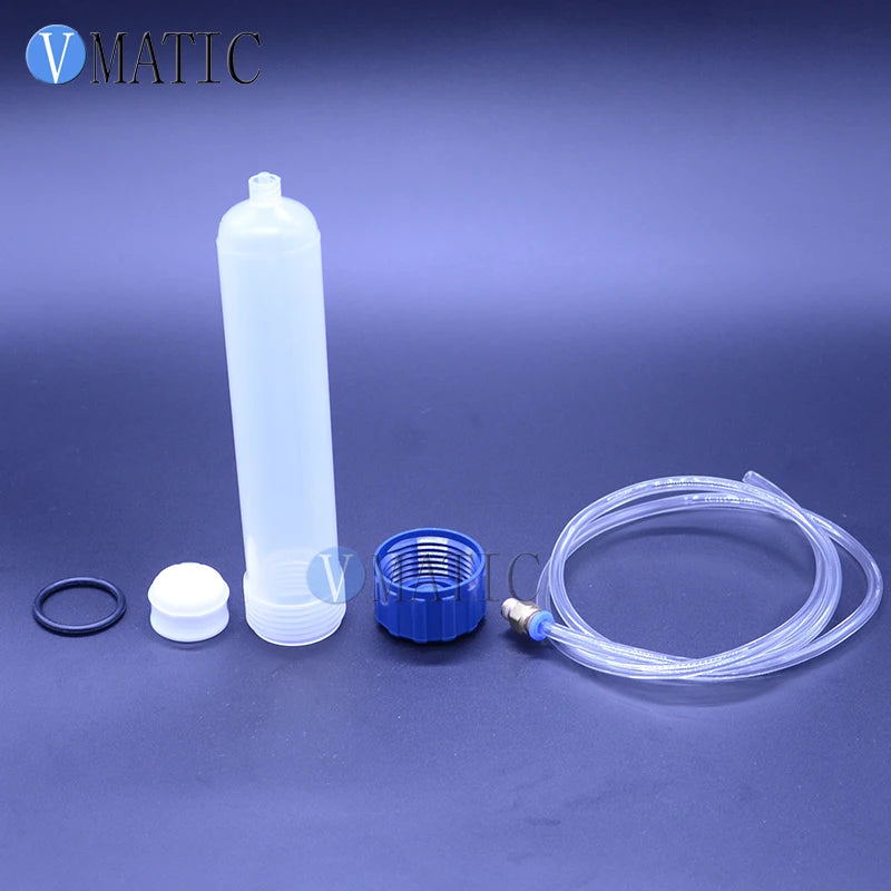High Quality Glue Fluid Liquid Dispenser Large Pneumatic Syringe 100 / 200 / 300 Cc Ml With Piston & Adapter 3 Pcs / Lot
