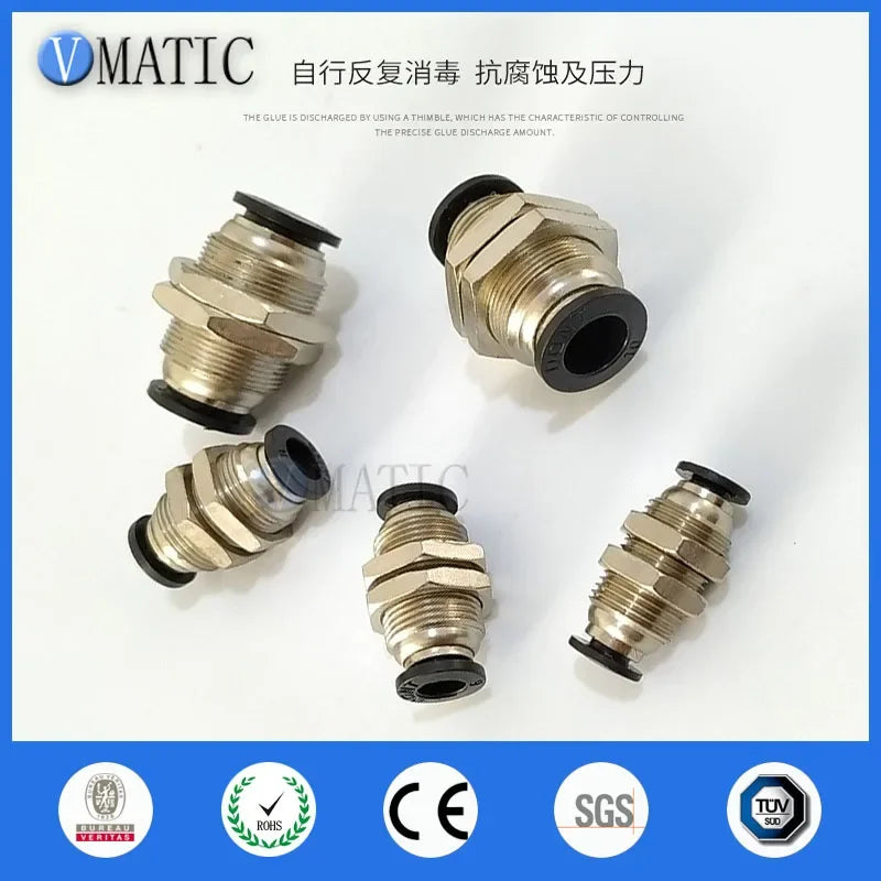 M4M6M8M10/M12 Threaded Tube To Tube Pipe Pneumatic Fitting Connector