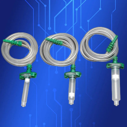 Automatic Glue Dispenser Plastic Syringe Barrel White Color Syringe Adapter 5cc/10cc/30cc (Each Size Have 2 Set, Totally 6 Sets)