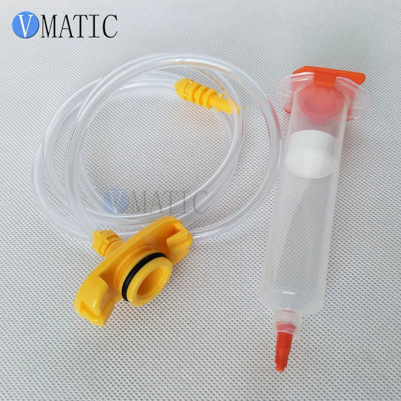 High Quality 10 Sets Glue Dispensing Pneumatic Syringe 55cc 55ml Barrel Adapter Assembly & Syringe Barrel