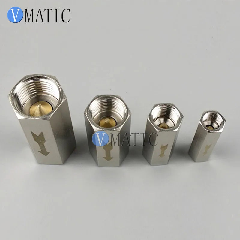 Spring-Loaded Pneumatic Check Valve (One Way Valve) - Hex Internal Thread - Gas & Liquid Non-Return Valve