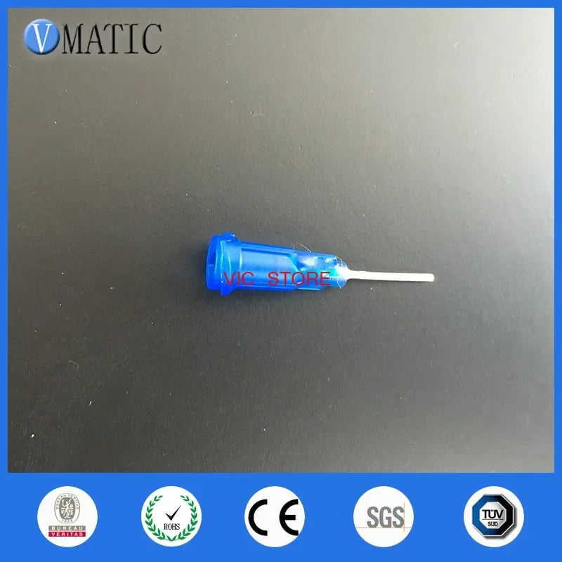 Free Shipping 100Pcs 22G Blue 0.5'' PP Flexibility Tips Glue Dispensing Needle PP Flexible Dispenser Needle Length 1/2 Inch