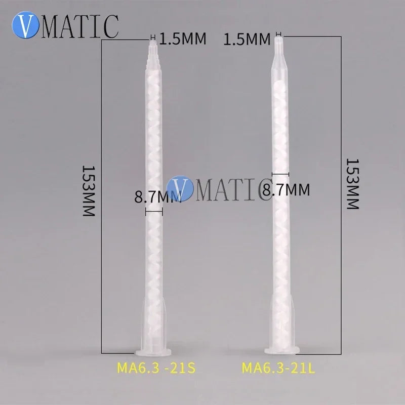 Dual-Component Static Mixer Nozzle | 12-Lobe Helix Mixing Element for Epoxy Dispensing