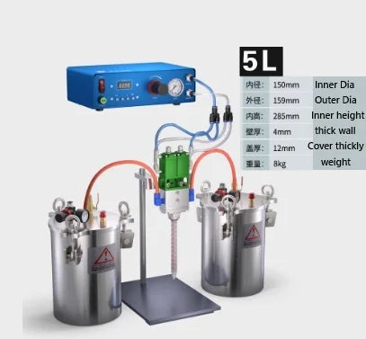 VC-3636Z Anti-Drip Dispensing Kit with Glue Pressure Tank, Semi-Auto Precision Control for Micro Adjustable Fluid Dispensing