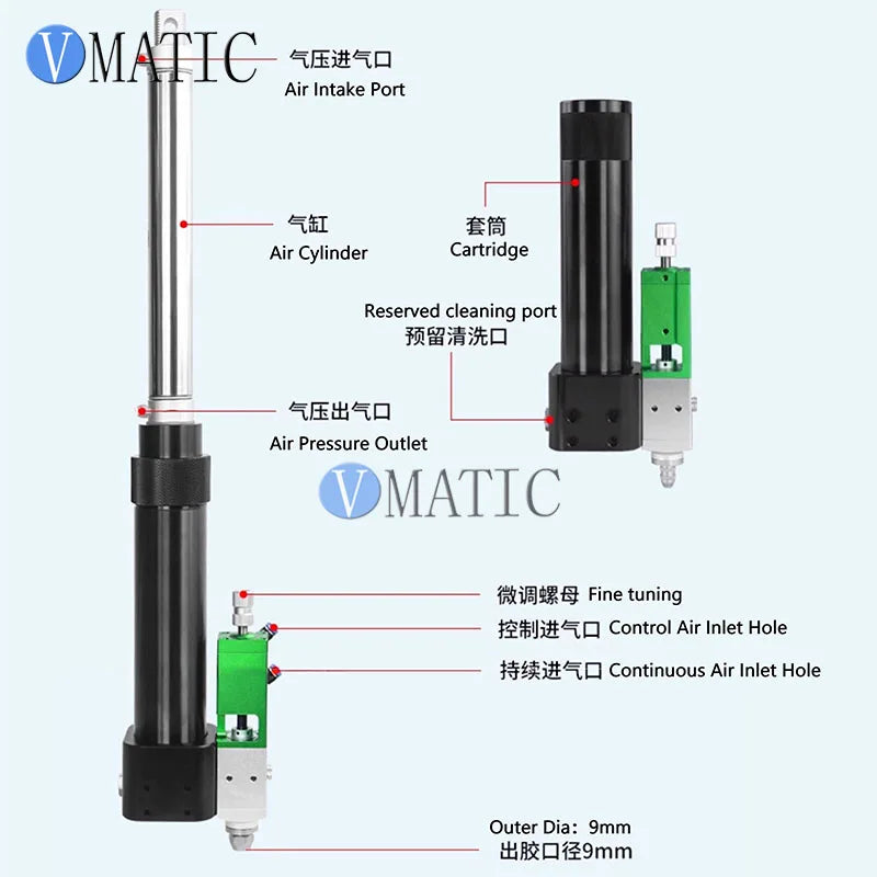 Free Shipping VC318-300CC Pneumatic Anti-Drip Dispensing Valve 300ML High Precision Large Flow for Glue / Silicone