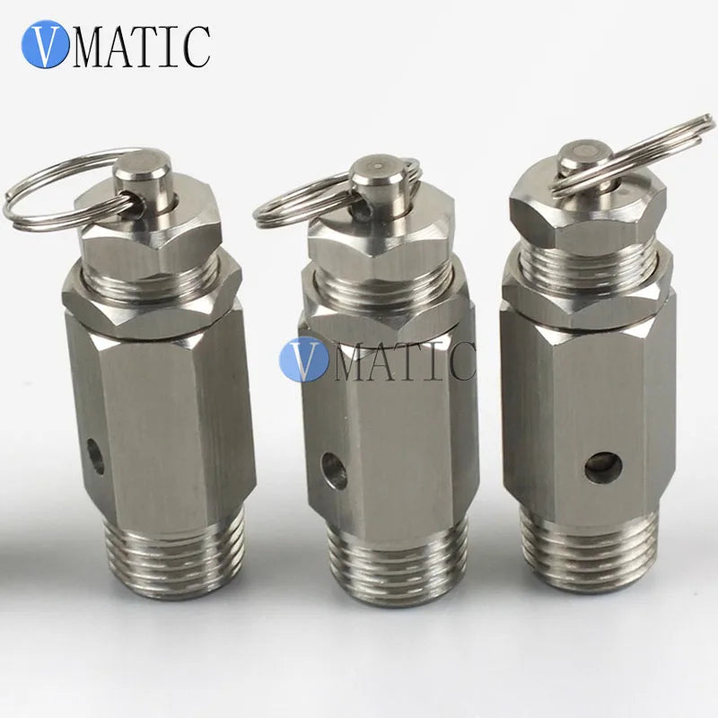 Free Shipping 304 Stainless Steel Safety Valve - Spring Type, Adjustable Pressure Relief Valve for Air Compressor Tanks
