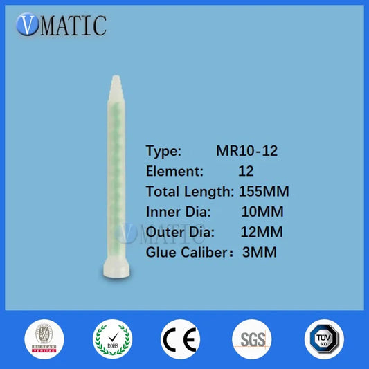 ‌Industrial Dynamic Static Mixer MR10-12 | PTFE Mixing Nozzles for AB Glue Dispensing Free Shipping‌