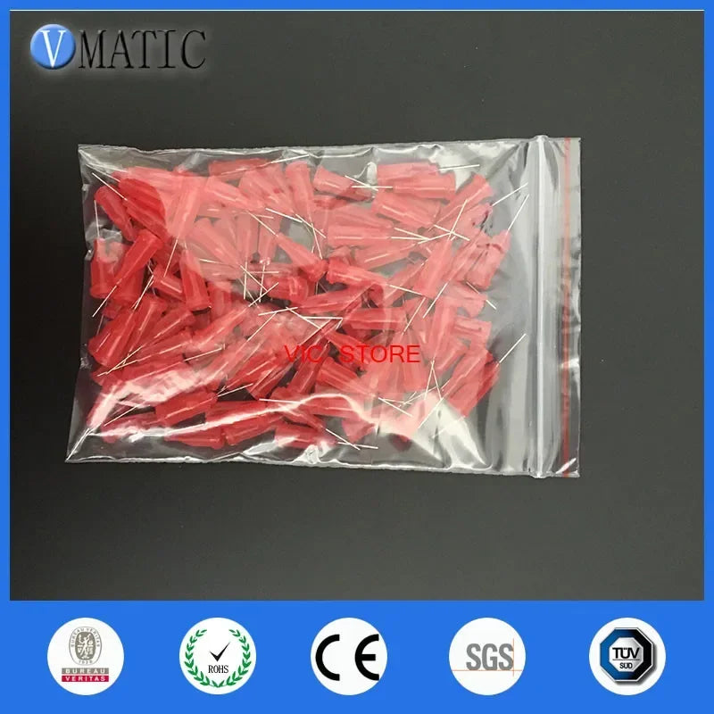 Free Shipping 100Pcs 25G Precision S.S. Dispensing Needle Tip 0.5" Glue Dispense Needle Tips 1/2 Inch