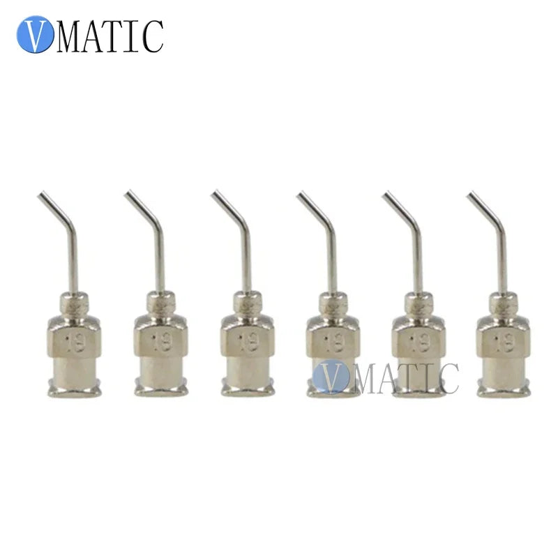 Free Shipping 12Pcs 19G 45 Degree Bent Stainless Steel Dispensing Needle 1/2 Inch