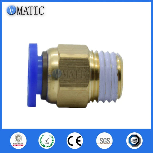 Fast Fitting Adapter Pneumatic 6mm 8mm 10mm 12mm Tube To PC4PC6PC8PC10PC12-M5 Male Thread Pipe Connector 5pcs