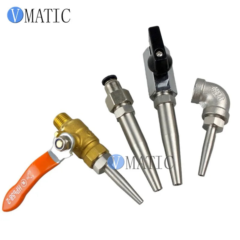 Free Shipping Stainless Steel Long Pointed Straight Jet Pressure Washer Nozzle Tip - External Thread Fast Fitting Adapter
