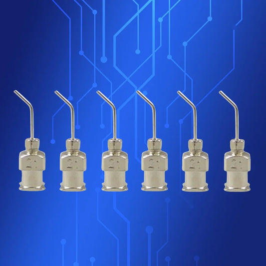 ‌12Pcs 21G 45° Bent Dispensing Needle 1/2'' | S.S. for PCB/Automotive Free Shipping‌