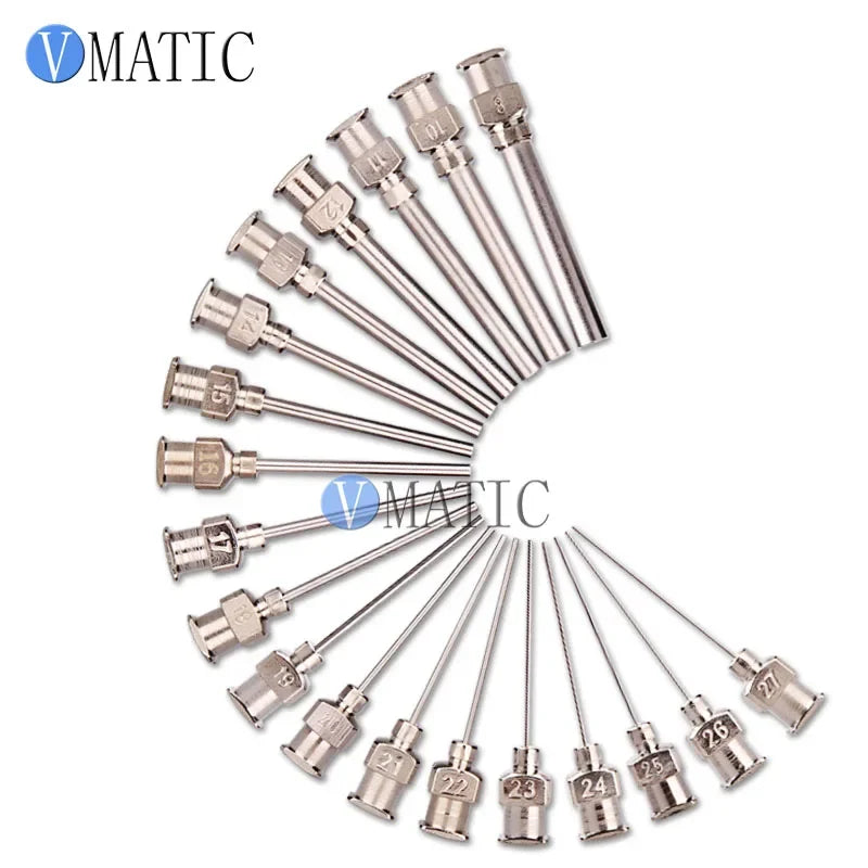 Free Shipping 12 Pcs 1 Inch Tip 21G Blunt Stainless Steel Glue Liquid Fluid Dispensing Syringe Needle
