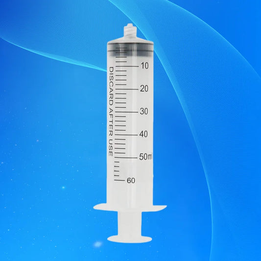 Free Shipping Quality 5Pcs 60ml Luer Lock Syringe Luer Lock Tip Plastic Syringe 60cc