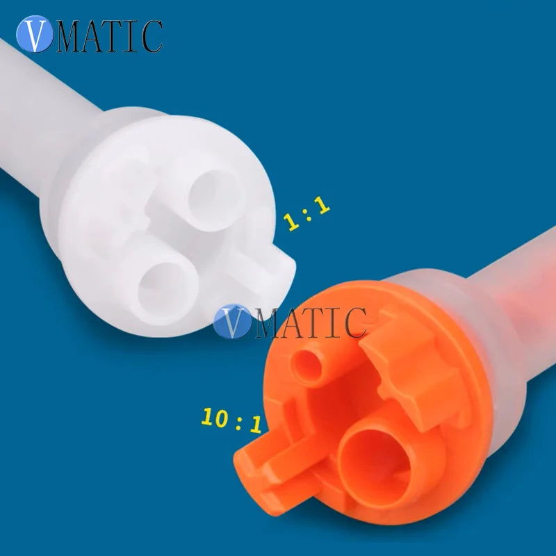 MF08-18 Static Mixing Tube with Bayonet Mount - 18 Helix Elements for Perfect 2-Part Adhesive Mixing | Dispensing Consumable