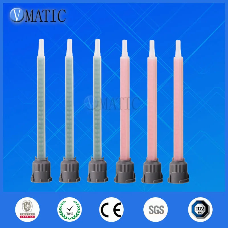 Industrial Static Mixer Nozzle - 1:1 & 10:1 Ratio for Two-Part Epoxy, Adhesive, Silicone - Anti-Clogging & Reusable - Free Shipp