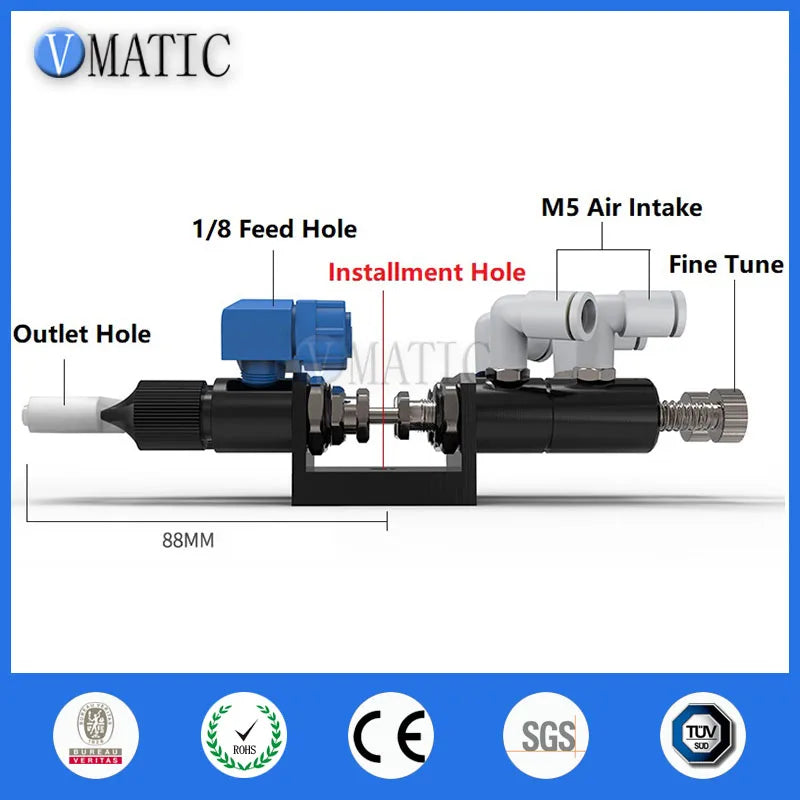 High Quality Double liquid Precision Adjustable Suction Glue Dispensing Valve