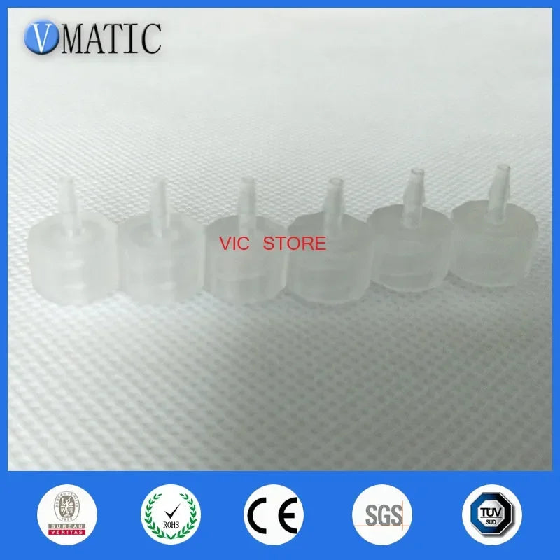100 Pcs Male to Male Luer Lock Connector, 1/16 Inch ID Quick Connect Plastic Adapter for Syringe Tubing Liquid Transfer