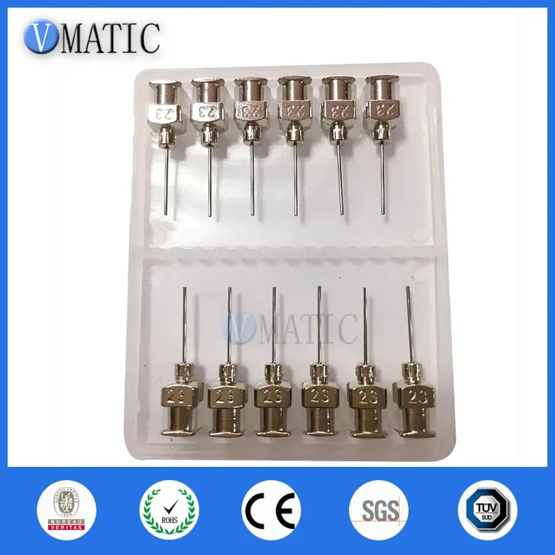 Free Shipping Customized 12Pcs 0.5 Inch Tip Length 23G All Metal Tips Blunt Stainless Steel Needle 1/2 Inch