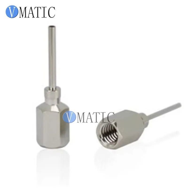 1 Inch Precision Glue Saving Solder Tip M5 Internal Thread Metal Feeding Nozzle, Hexagonal Chrome-Plated for Soldering Machines