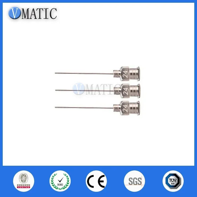 Free Shipping 12Pcs 24G Blunt Stainless Steel Metal 1 Inch Dispensing Needle