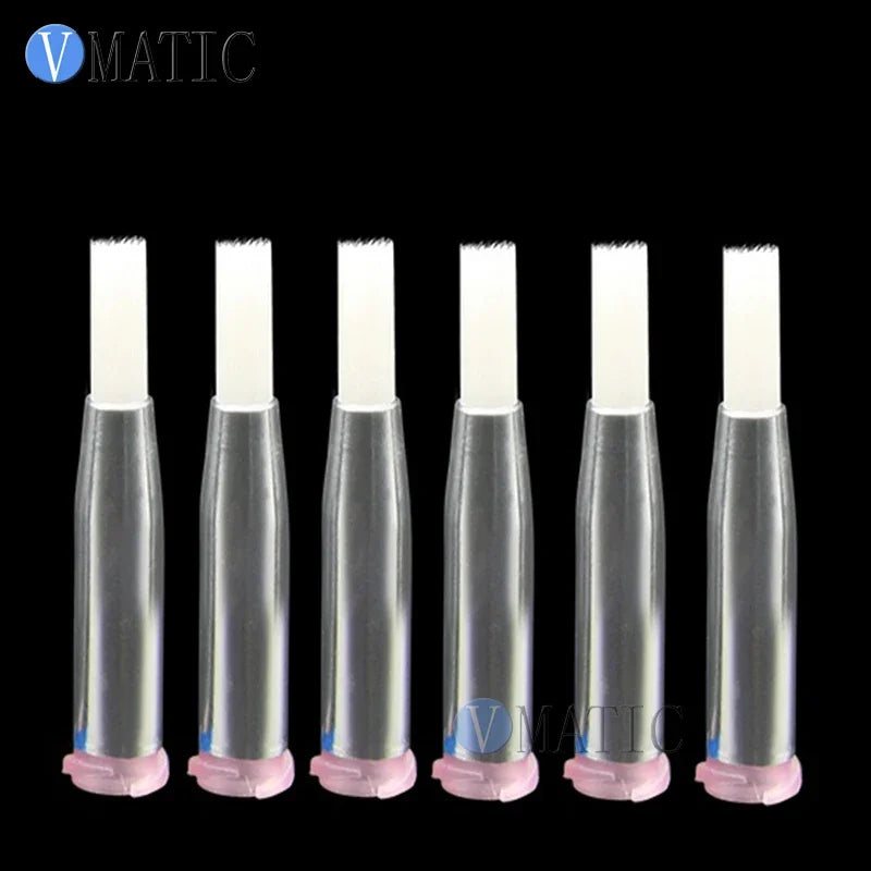 Free Shipping 20G Dispensing Double Screw Thread Needles EDF Soft Round Dia 4mm Mouth Glue Dispenser Needle Brush