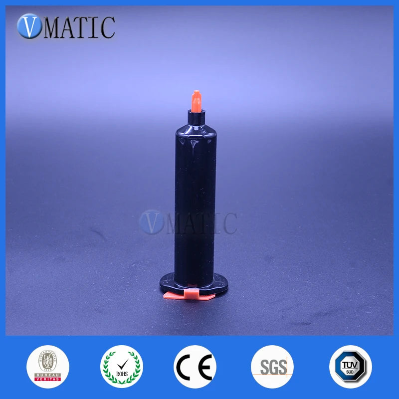 High Quality 10cc/ 10ml Black Pneumatic Syringe Barrel Set Glue Dispensing Syringe Piston/ Stopper & End Cover