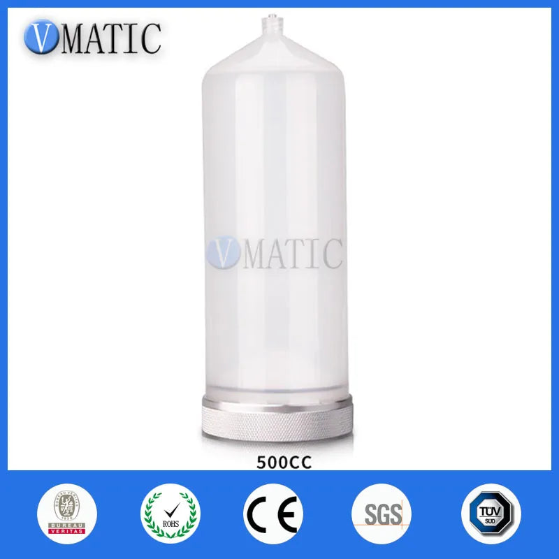Quality Thickened Explosion Luer Lock Pneumatic Syringe Barrel 500 Ml / Cc With Adapter Piston And Tube