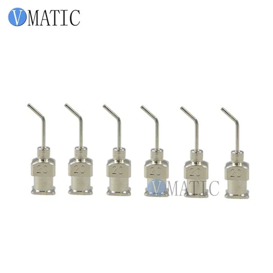 Free Shipping 12Pcs 1/2'' Inch 20G 45 Degree Bent Stainless Steel Dispensing Needle