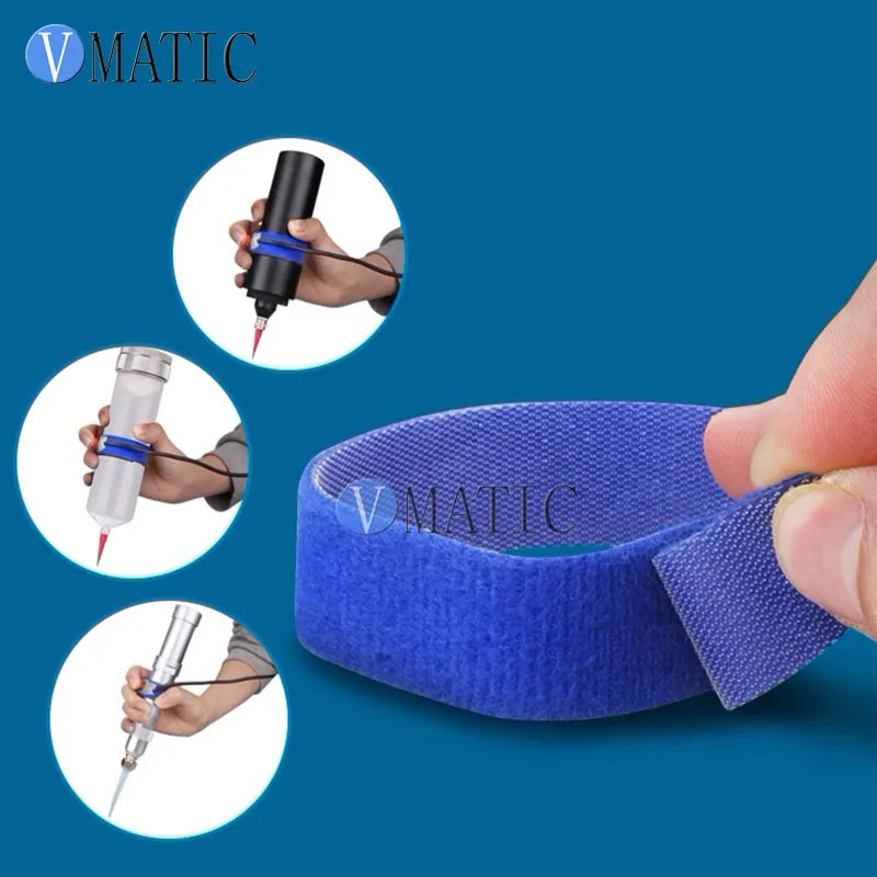 Manual Glue Dispensing Controller with On/Off Switch & Hook Loop Strap - For Glue Syringe Adapter Valve - Hand Flow Control